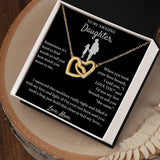 Hard To Find Words - Interlocking Hearts Necklace For Daughter