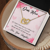 Dear Mom, Thank You Mom necklace, Interlocking Hearts Necklace