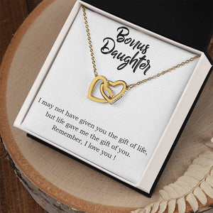 Bonus Daughter  Interlocking Hearts Necklace