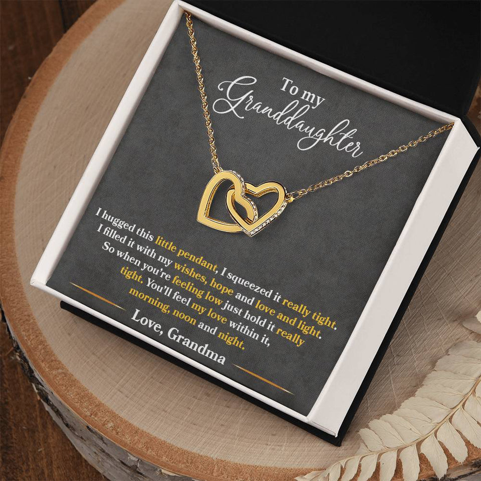 Granddaughter Hugged This Necklace Tight  Interlocking Hearts Necklace