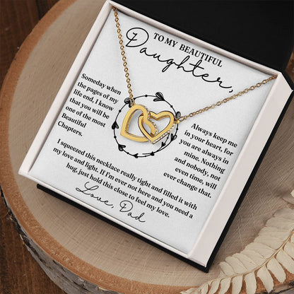 Feel My Love - Interlocking Hearts Necklace For Daughter
