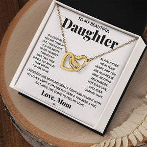 Daughter My Everything Interlocking Hearts Necklace