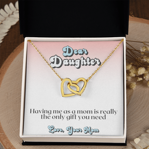 Interlocking Hearts Necklace for Daughter