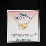 Interlocking Hearts Necklace for Daughter