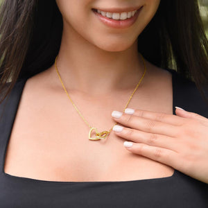 Beautiful Daughter Deep In Your Heart, Interlocking Hearts Necklace, Gift for Daughter from Dad
