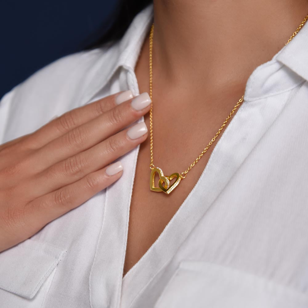 To My Beautiful Granddaughter Necklace, Someday When The Pages Of My Life End, Interlocking Hearts Necklace, Necklace for Granddaughter