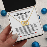 Necklace For Granddaughter From Grandma - I Believe In You Necklace - Interlocking Hearts Necklace