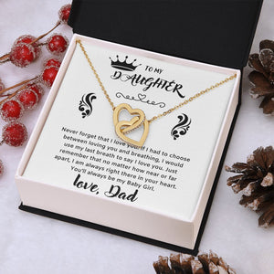 A Beautiful Interlocking Hearts necklace Gift From Dad To Daughter