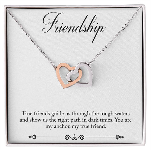 Friendship Interlocking Hearts Necklace