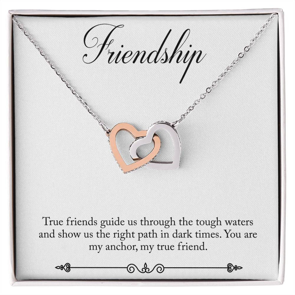 Friendship Interlocking Hearts Necklace