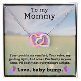 To My Mommy - Your Touch Is My Comfort Interlocking Hearts Necklace