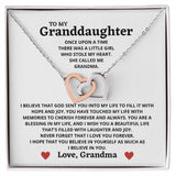 Necklace For Granddaughter From Grandma - I Believe In You Necklace - Interlocking Hearts Necklace