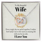 Beautiful Wife Interlocking Hearts Necklace