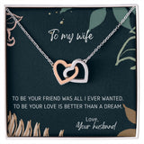 Better Than A Dream - Interlocking Hearts Necklace For Wife