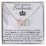 Straighten Your Crown - Interlocking Hearts Necklace For Wife