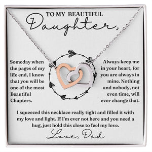 Feel My Love - Interlocking Hearts Necklace For Daughter