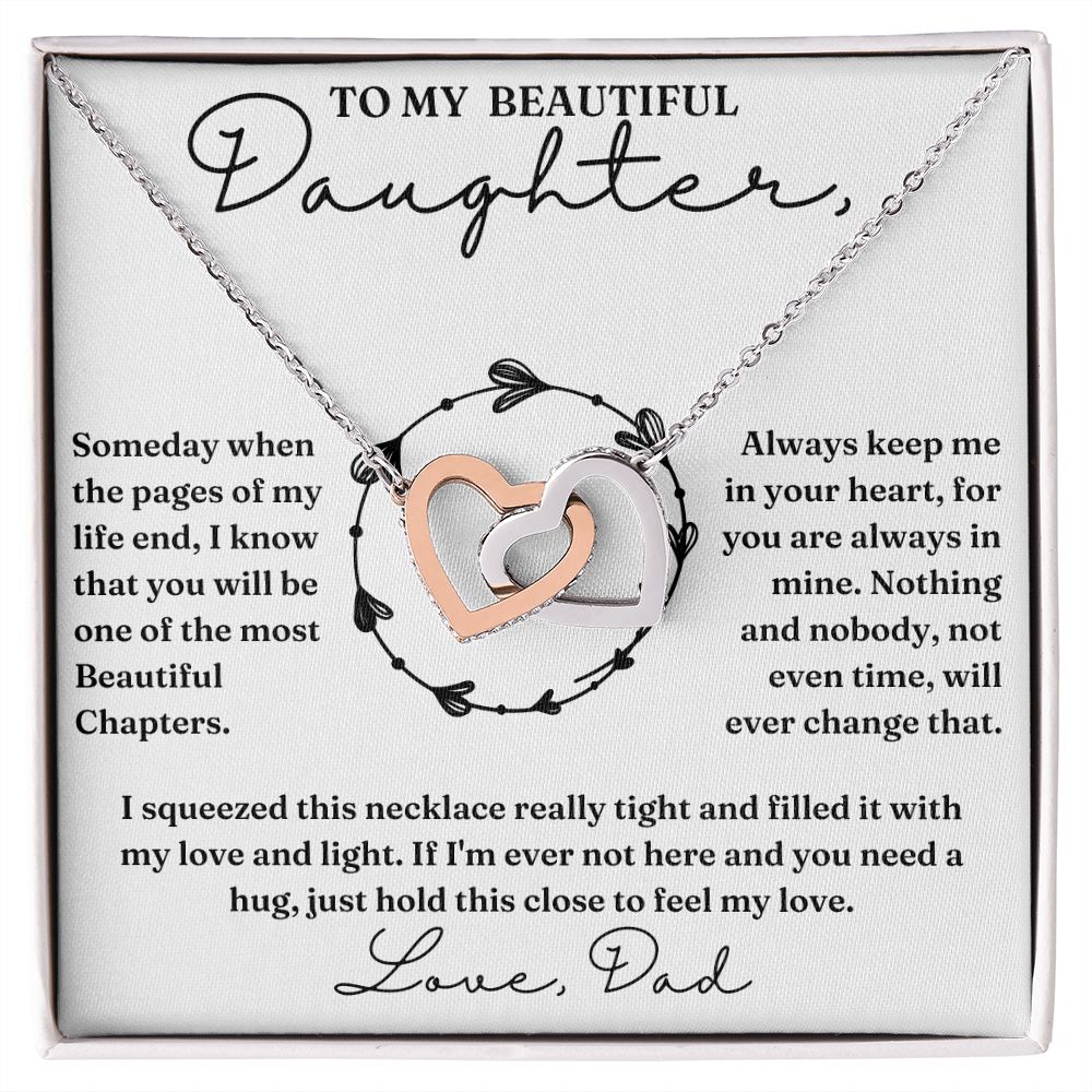 Feel My Love - Interlocking Hearts Necklace For Daughter