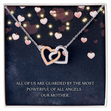 Guarded by our Mother Interlocking Hearts Necklace