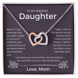 The Dreams I Held In My Heart - Interlocking Hearts Necklace For Daughter