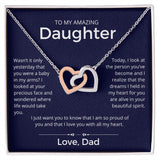 So Proud Of You - Interlocking Hearts Necklace For Daughter