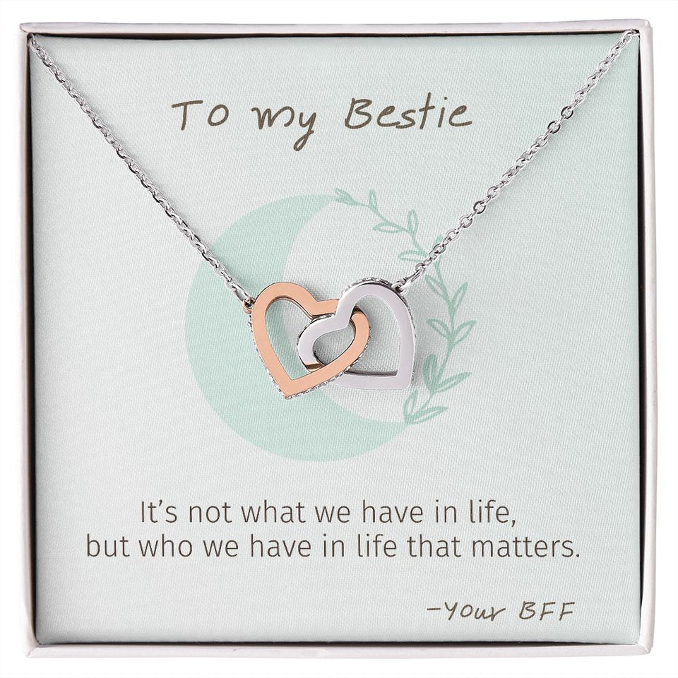 You Matter - Interlocking Hearts Necklace For Best Friend