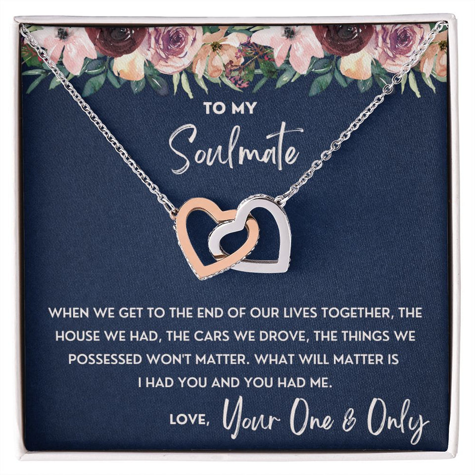 I Had You & You Had Me - Interlocking Hearts Necklace For Wife