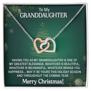 Granddaughter Christmas Gift - Interlocking Hearts