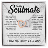 To My Soulmate | To Be Your Last Everything | Interlocking Hearts necklace