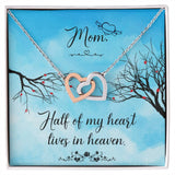 Mom In Heaven Interlocking Hearts Necklace