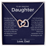 Always A Part Of Each Other - Interlocking Hearts Necklace For Daughter