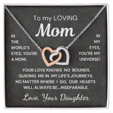 Gift for Mom from Daughter Inseparable Hearts Interlocking Hearts Necklace