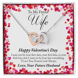 To My Future Wife Valentine's Day Interlocking Hearts Necklace