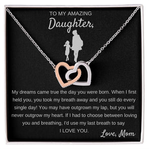 When I First Held You - Interlocking Hearts Necklace For Daughter