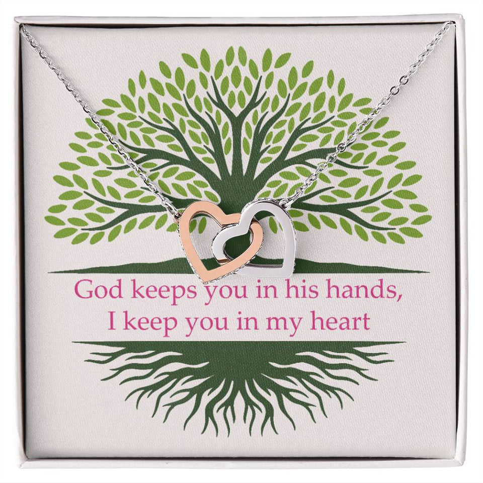 Faith Interlocking Hearts Necklace