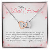 To my Bestie  Interlocking Hearts Necklace