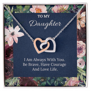 Always With You - Interlocking Hearts Necklace For Daughter