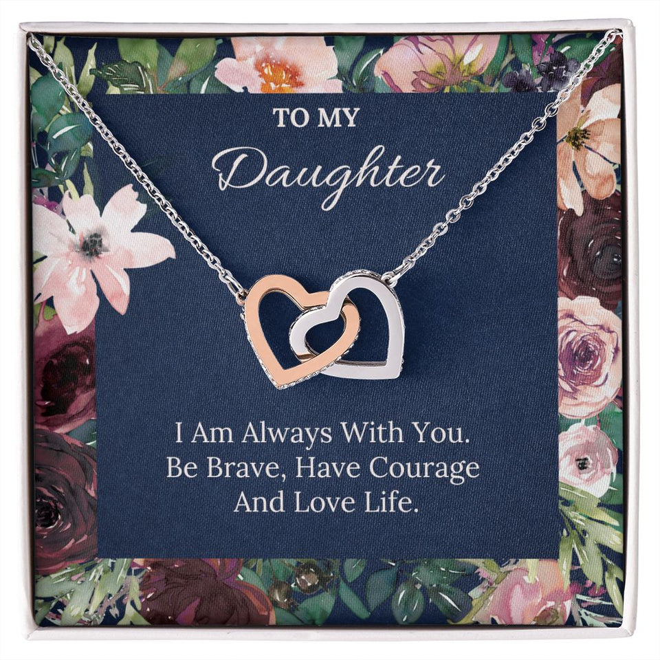 Always With You - Interlocking Hearts Necklace For Daughter