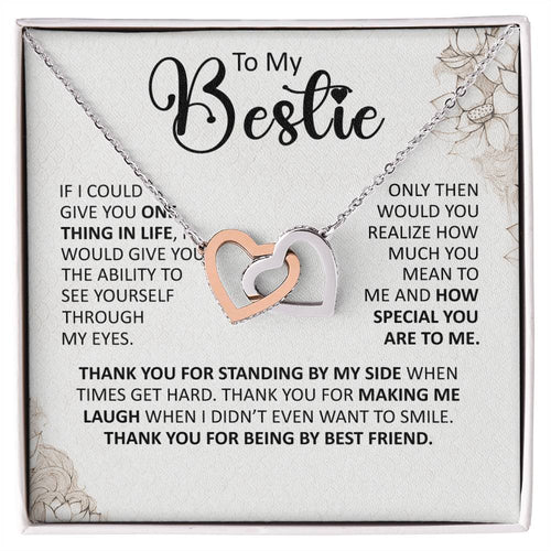Bestie Interlocking Hearts Necklace