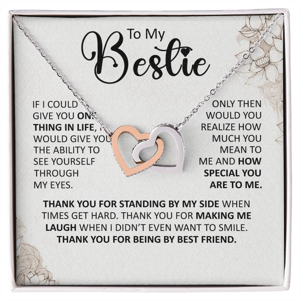 Bestie Interlocking Hearts Necklace