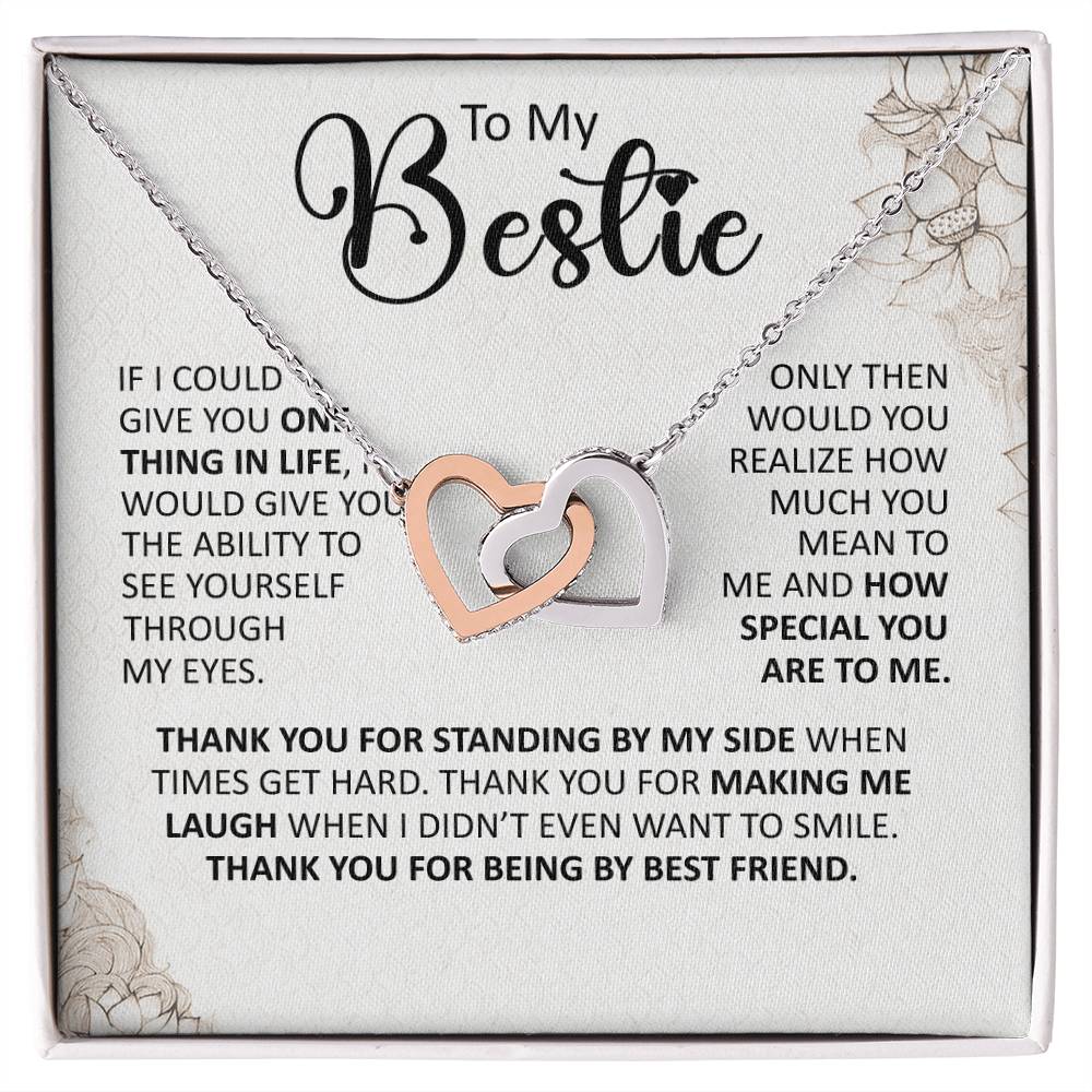 Bestie Interlocking Hearts Necklace