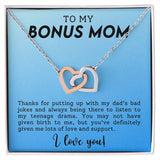 Bonus Mom Humerous Interlocking Hearts Necklace