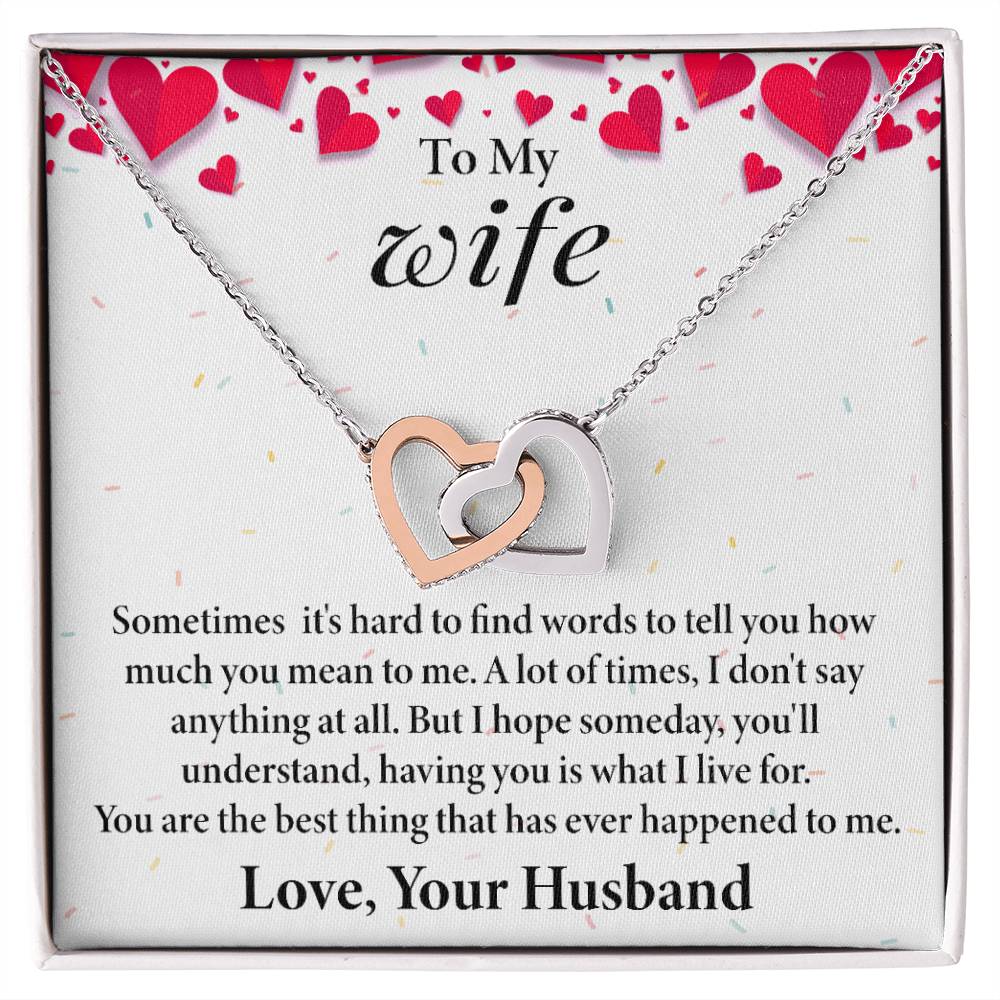 Wife Interlocking Hearts Necklace