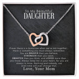 (selling-fast!) To My Daughter Love You More Than You Know  Interlocking Hearts Necklace
