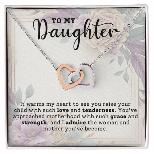 Daughter Admiration Interlocking Hearts Necklace