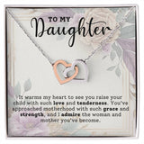 Daughter Admiration Interlocking Hearts Necklace