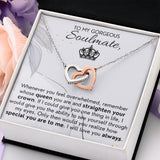 Straighten Your Crown - Interlocking Hearts Necklace For Wife