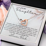 Most Beautiful Chapter Of My Life - Interlocking Hearts Necklace For Daughter