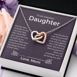 I'll Be Loving You Still - Interlocking Hearts Necklace For Daughter