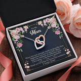 To My Mom necklace, Forever Grateful to Mom | Interlocking Hearts Necklace
