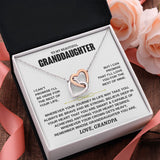 Beautiful Granddaughter Interlocking Hearts Necklace | Deep In Your Heart | Gift for Granddaughter from Grandpa